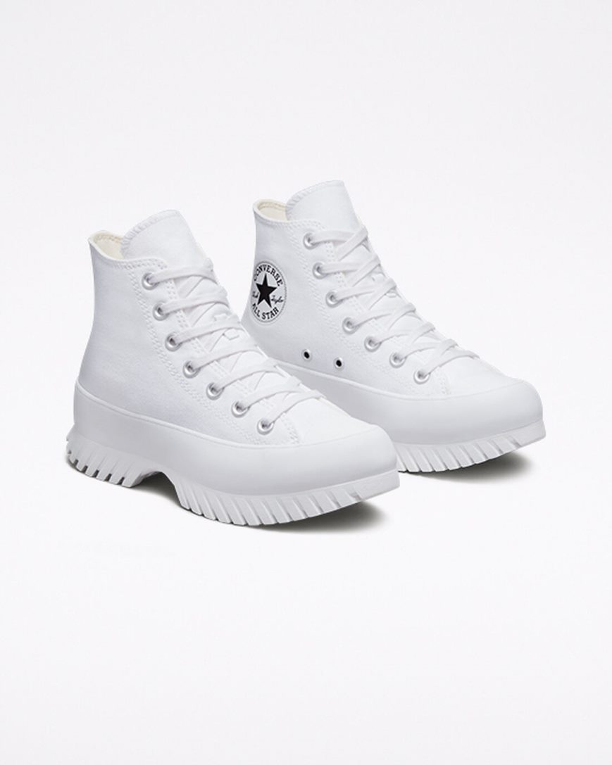 Tenisi Inalti Barbati Converse Chuck Taylor All Star Lugged 2.0 Albi Negrii | RO UYO13H098